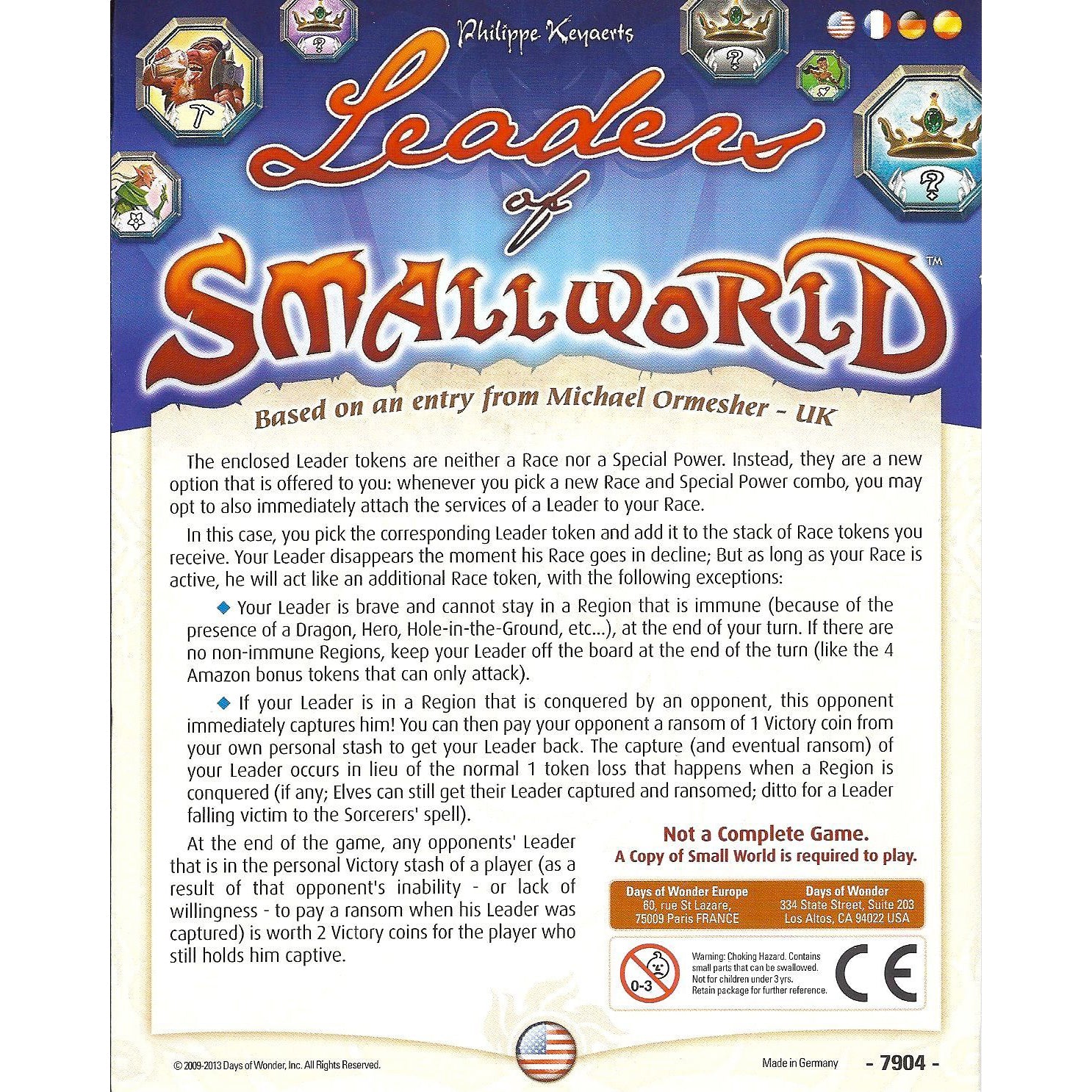 Small World: Leaders of Small World Expansion