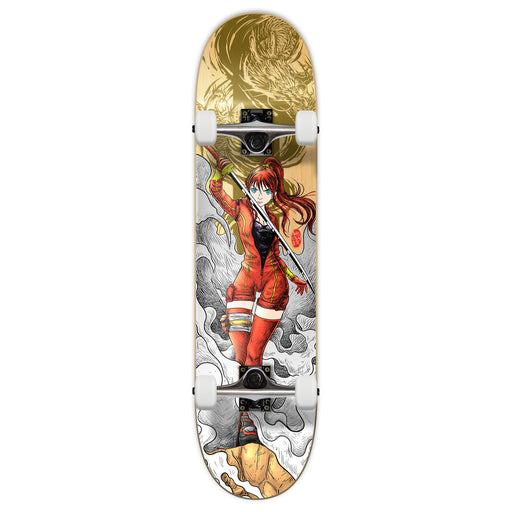 Yocaher Skateboard  8" - Samurai Series - Gold Dragon Aka